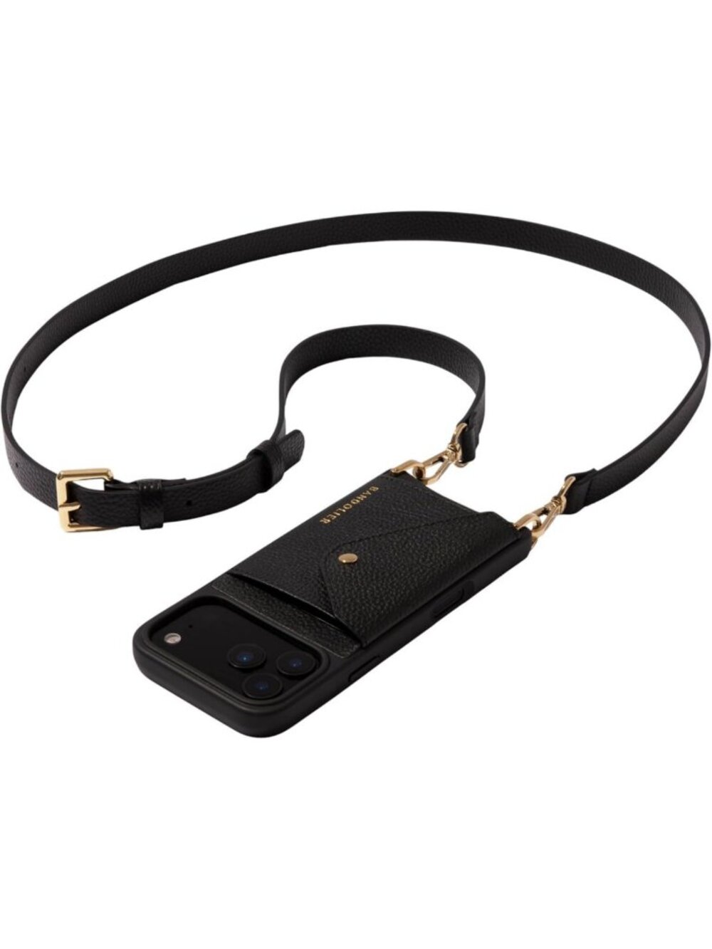 Chic Chrome Leather Crossbody Bag for iPhone 18 Pro - Stylish & Functional